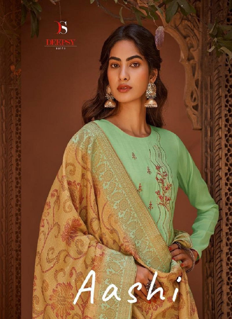 Deepsy Aashi Latest Fancy Designer Festive Wear Heavy Pure Muslin Silk