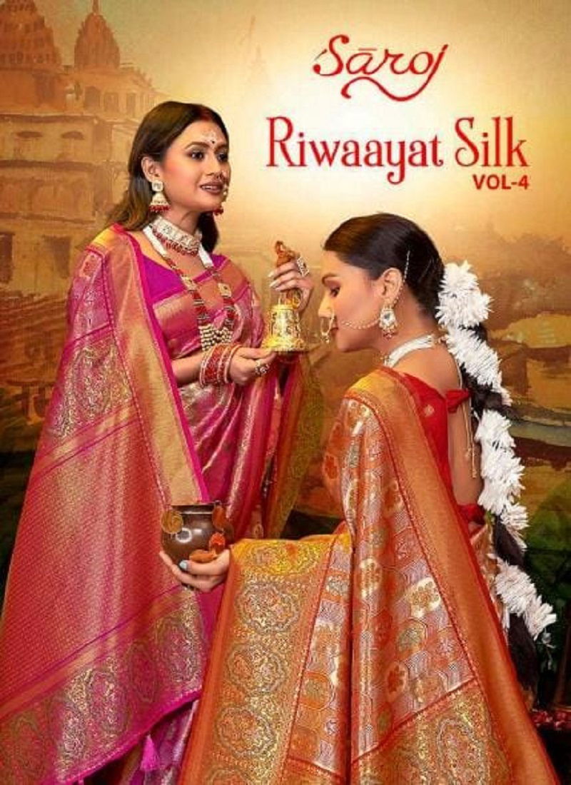 Riwaayat Silk Vol 4 By Saroj Designer Silk Sarees Wholesale Market In