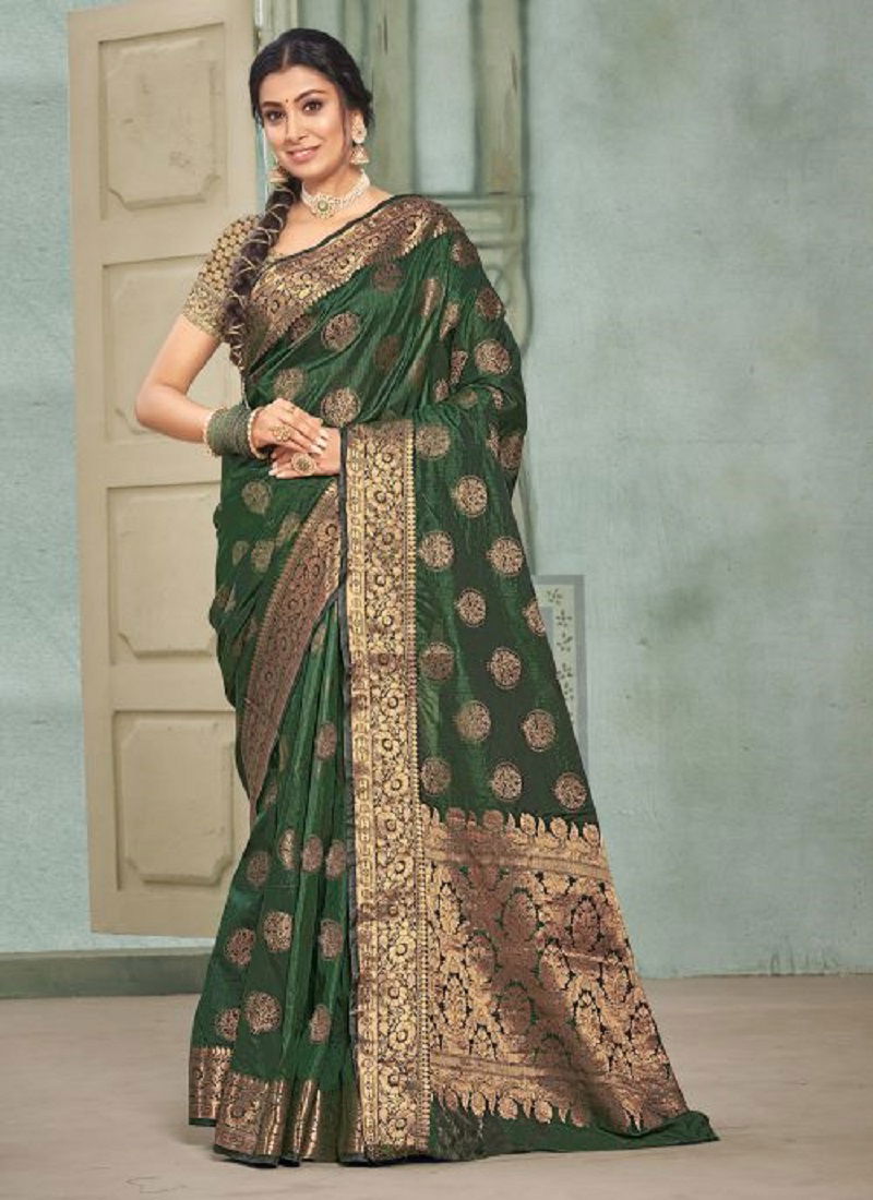 Sangam Aura Silk Fancy Festive Wear Designer Cotton Saree Collection