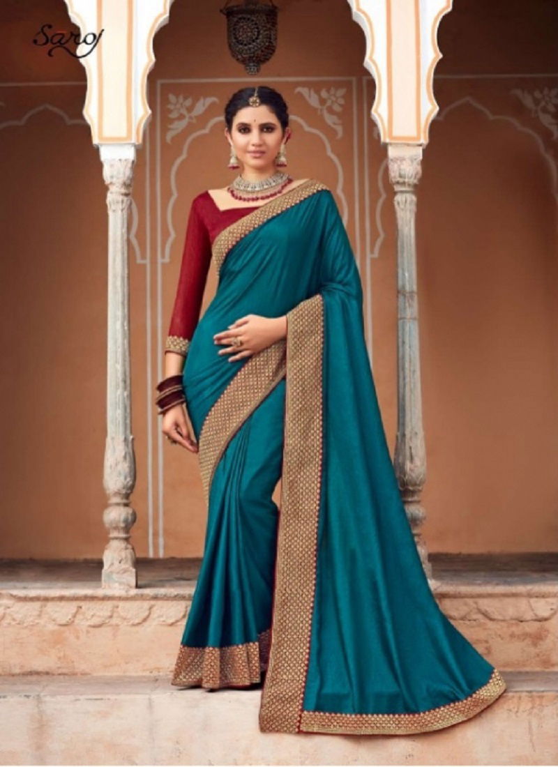 Saroj Trinetra Ocassion Festive Wear Vichitra Silk Designer Latest