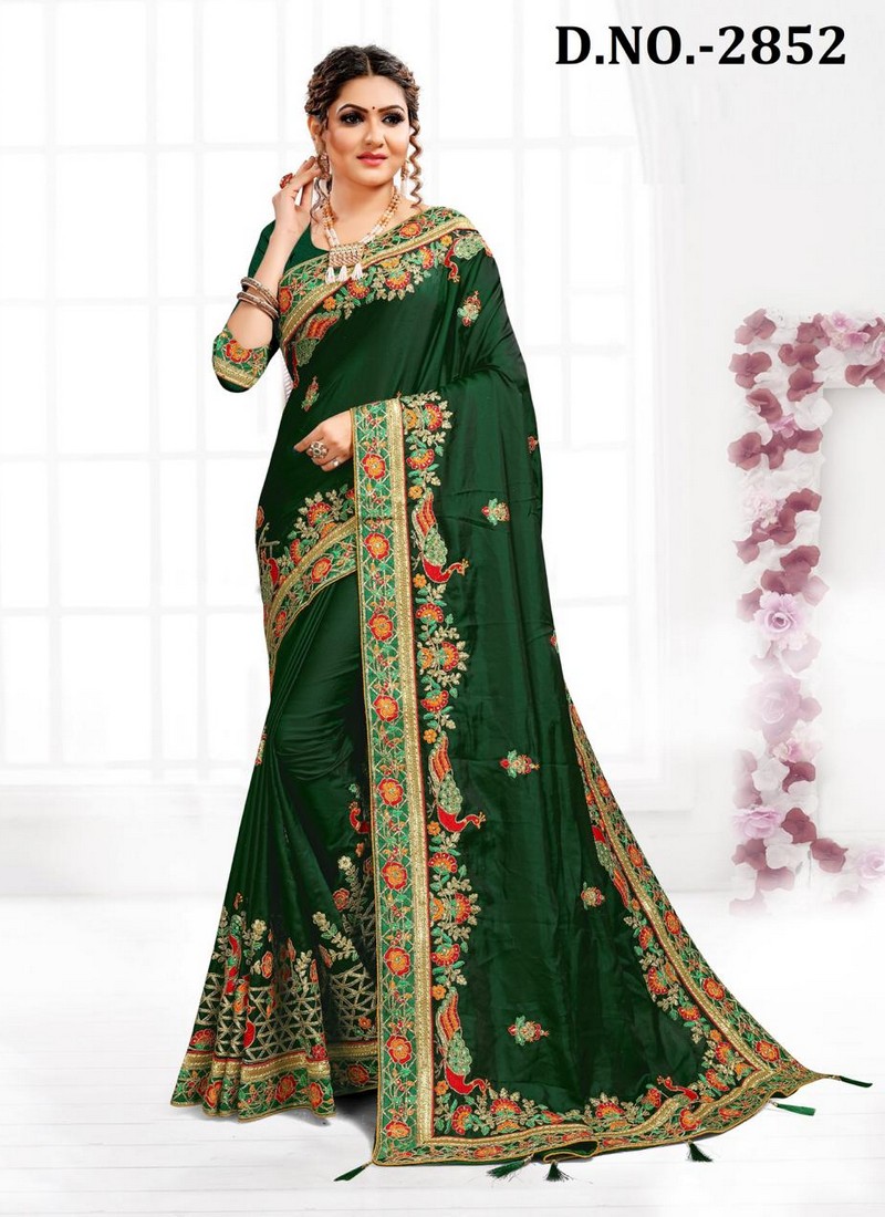 Buy Hari Fashion Heavy Stone Work Georgette Full Jaal Saree Brown Colour  for Wedding Collection With Blouse Piece at Amazon.in