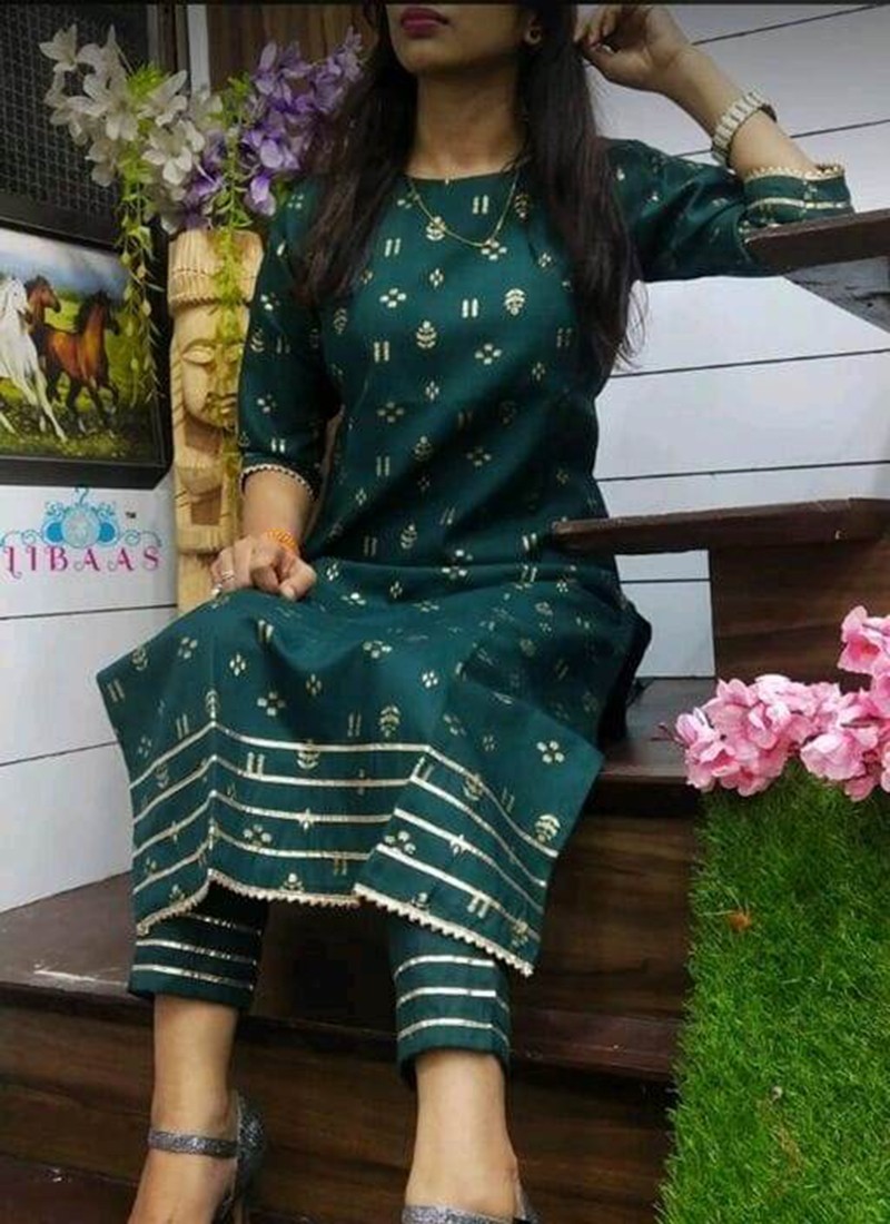 Beautiful cotton printed kurta pant and dupatta set Whatsapp 7014221926 |  Kurtis with pants, Clothes for women, Kurti