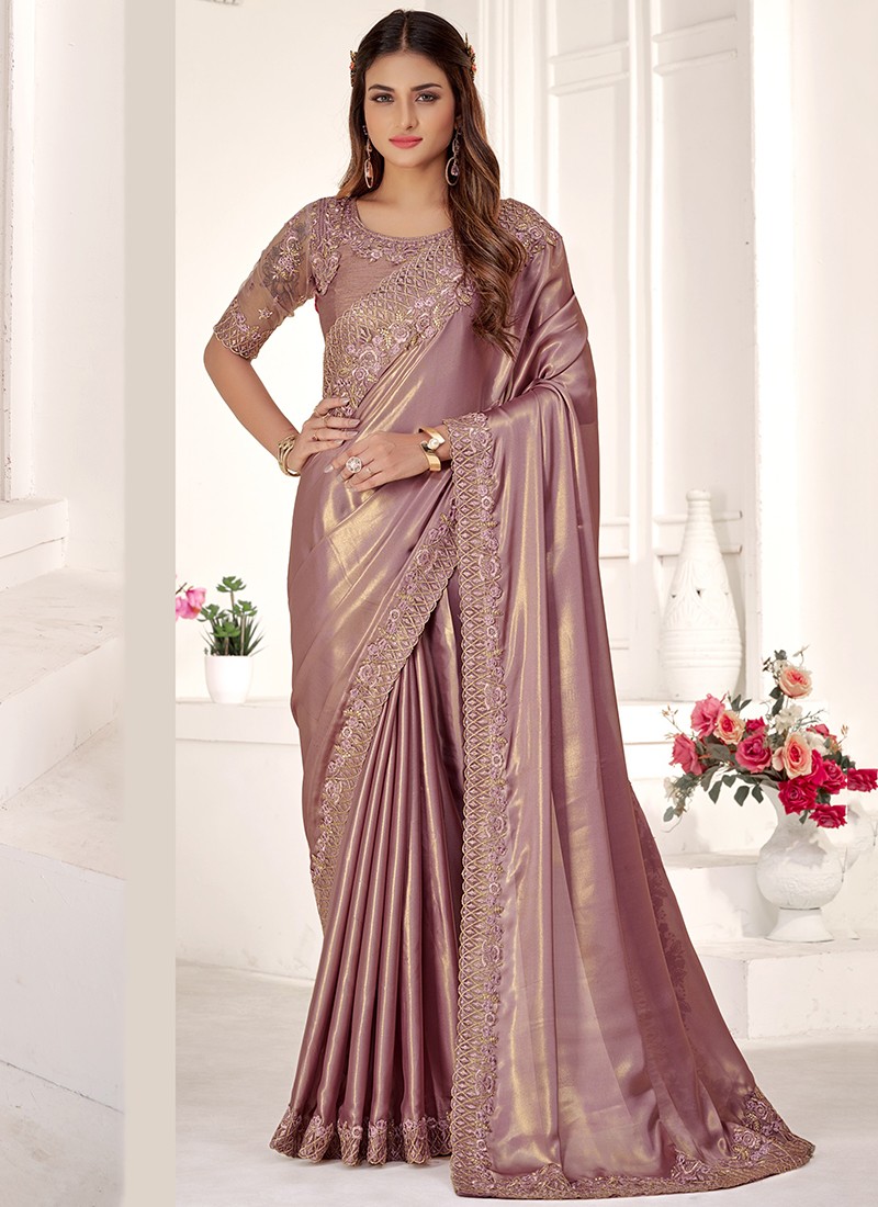 Lavender NARI FASHION New Fancy Party Wear Heavy Silk Latest Saree  Collection 6148 - The Ethnic World