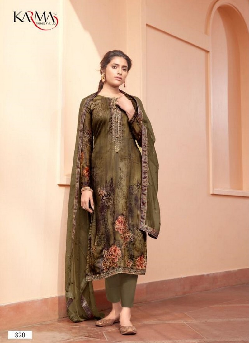 mehndi color salwar suit