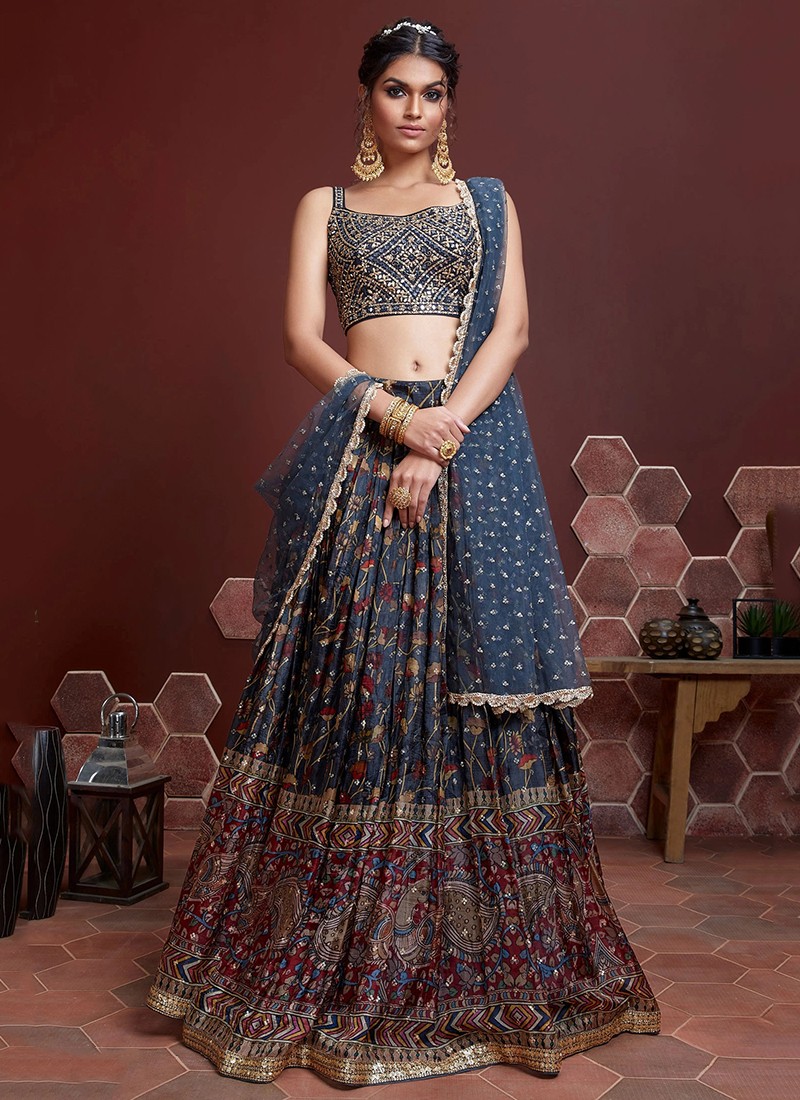 Blue lehenga design new 2023 | Dress indian style, Indian fashion dresses,  Indian designer outfits