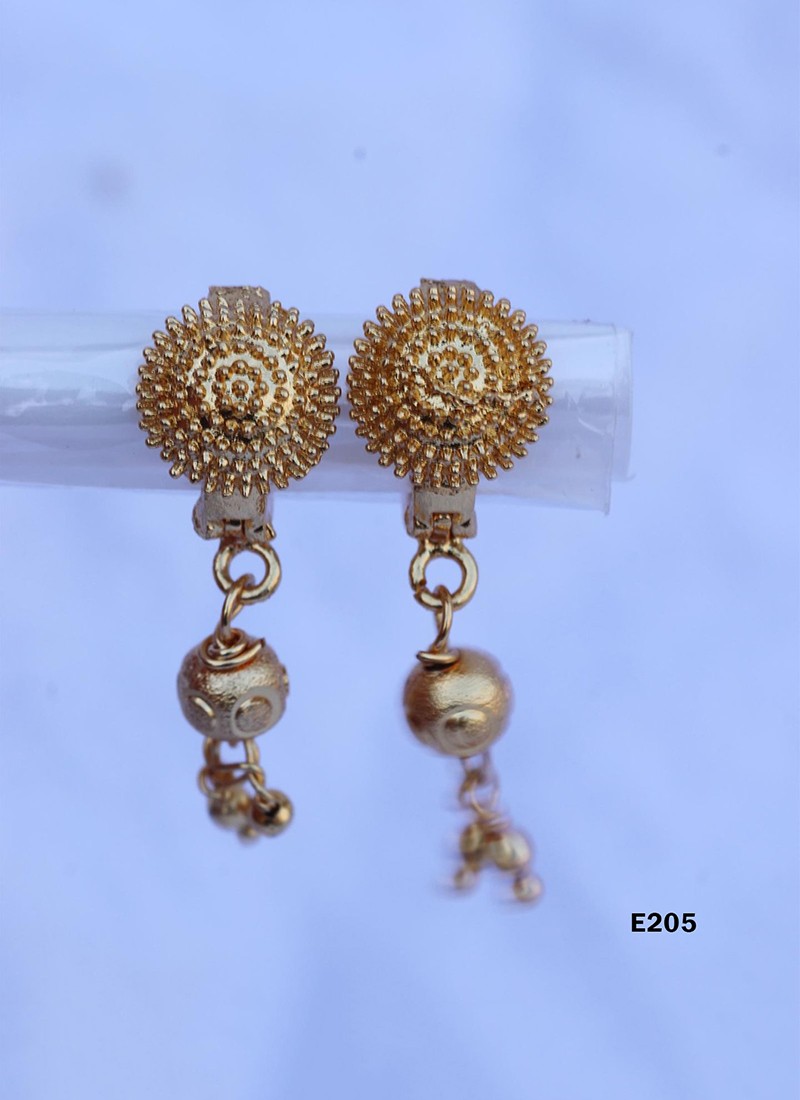 22k Plain Gold Earring JG-1811-1236 – Jewelegance