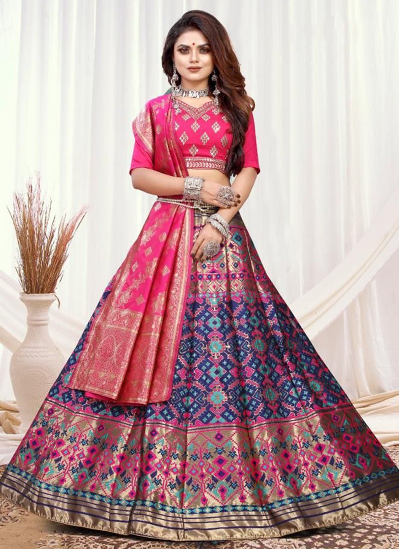 Gorgeous Turq Blue Lehenga Poshak Set in Bandhani - Rana's by Kshitija