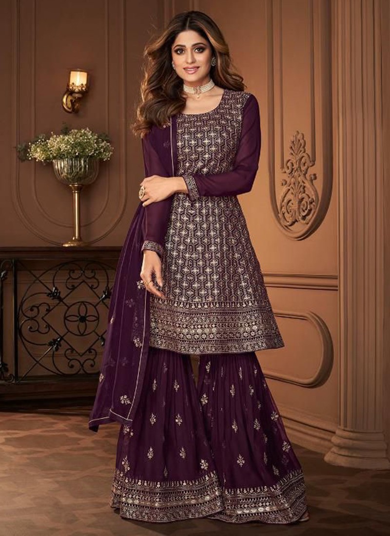 Buy Blue Sharara Suit for Women Indian Traditional Sharara Suit Designer  Partywear Sharara Wedding Bridal Sharara Worked Fancy Sharara, RR-8913  Online in India - Etsy