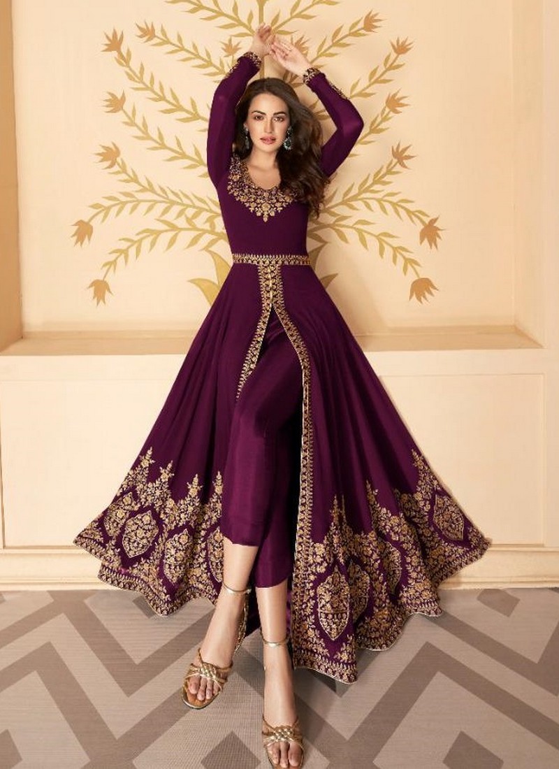 Buy Tira Banarasi Art Silk Wine Color Woven Dress For Women kurta set women  / kurta set / kurta set for women / kurta suit sets / women kurta set  Online at