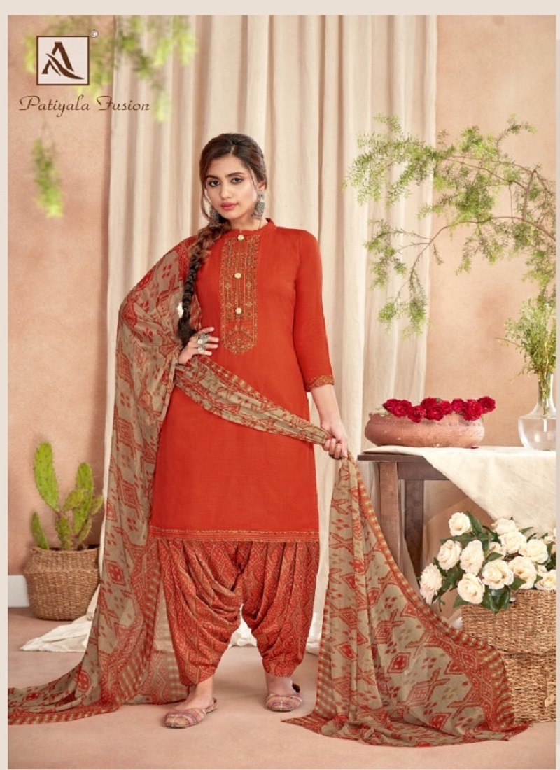 Free Size Off White Desi Look Punjabi Kudi Dress Material at Rs 1225 in  Surat