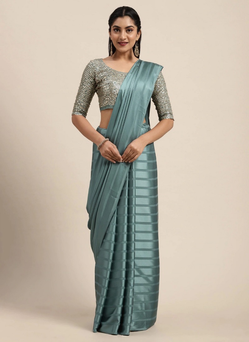 Buy Navy Blue Printed Poly Georgette Saree Online at desertcartKUWAIT