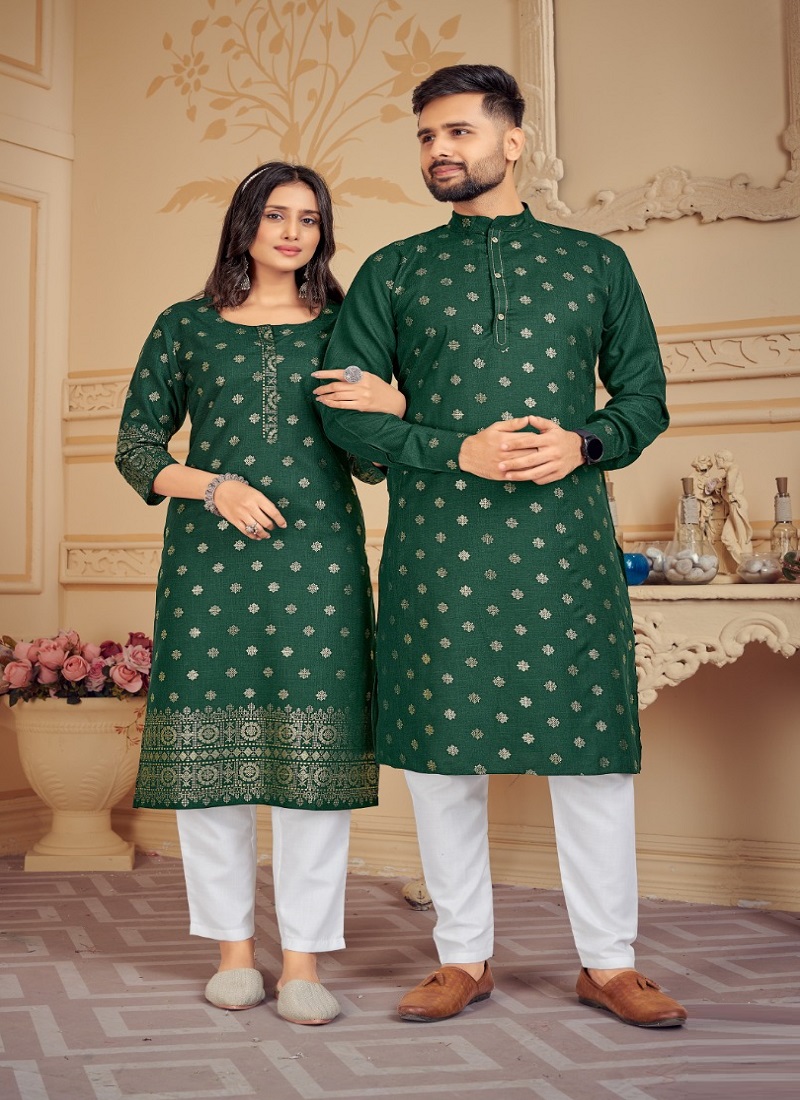 Matching Couple Dress Designer Quality Fabric At Wholesale Price