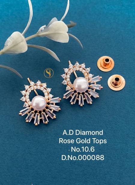 10 AD Diamond Party Wear Tops Earrings Wholesale Shop In Surat
