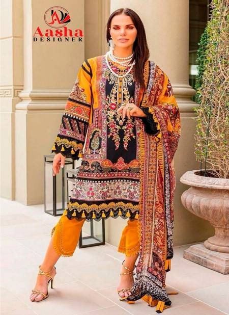 1107 Aasha Designer Pure Cotton Pakistani Suits Wholesale Price In Surat