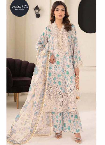 1321 B And C Mehboob Tex Embroidery Pure Cotton Pakistani Suits Wholesale Suppliers In India
