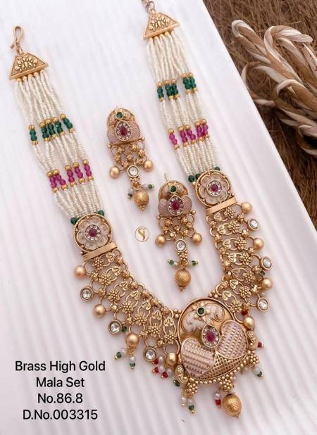 2 Brass High Gold Mala Set Bridal Jewellery Wholesale Price In Surat

