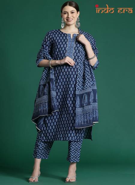 2509 Indo Era Daily Wear Cotton Printed Kurti With Bottom Dupatta Wholesale Price In Surat
