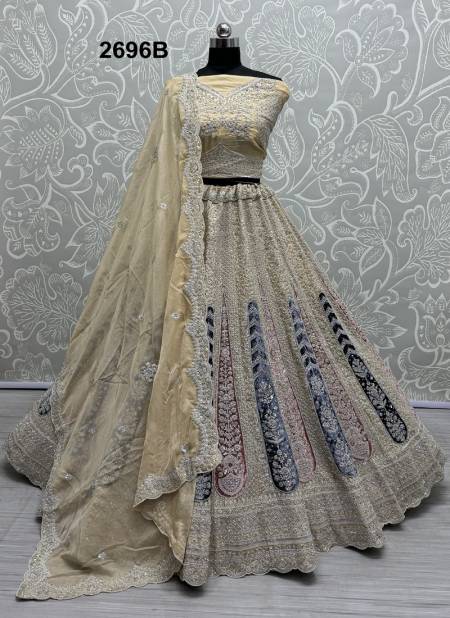 2696 A To 2696 C by Anjani Art Georgette Embroidery Lehenga Choli Suppliers In India