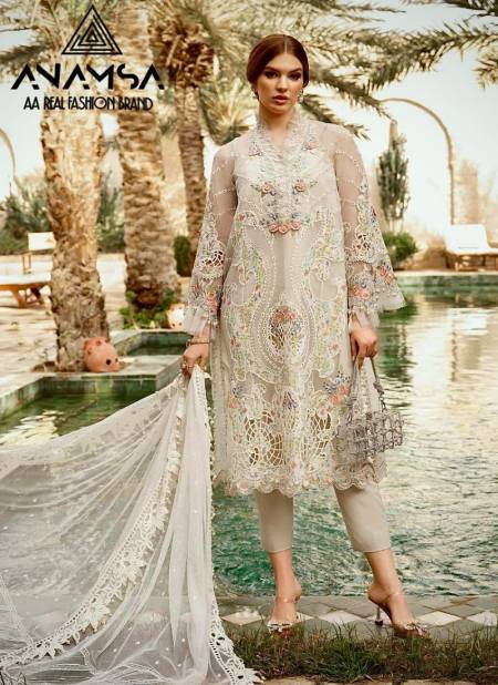 437 Anamsa  Pure Fox Georgette Embroidered Pakistani Suits Wholesale Clothing Suppliers In India