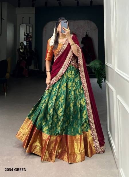 Aawiya 2034 Colours Jacquard Silk Wholesale Lehenga Choli Suppliers In Mumbai