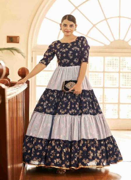 Flory Vol 18 By Khushboo Shubhkala Georgette Anarkali Gown Catalog