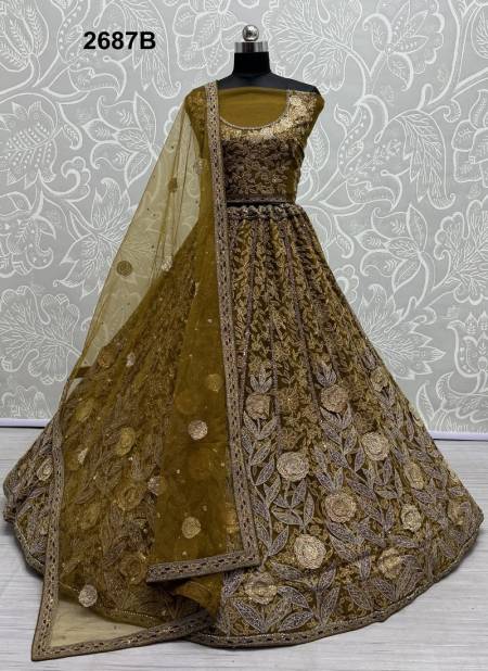 2687 A To D by Anjani Art Heavy Net Bridal Lehenga Choli Wholesale In India