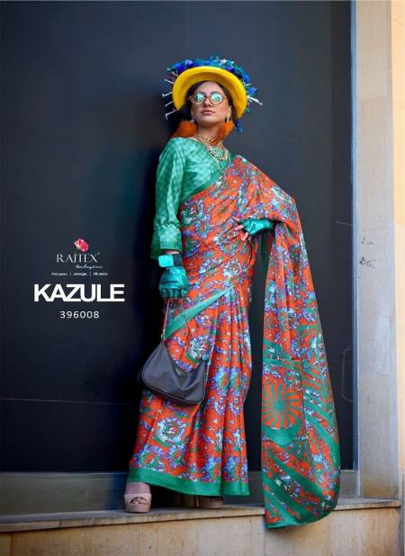 Kazule By Rajtex Printed Satin Crepe Saree Orders In India