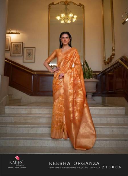 Keesha Organza By Rajtex Two Tone Handloom Weaving Saree Orders In India 