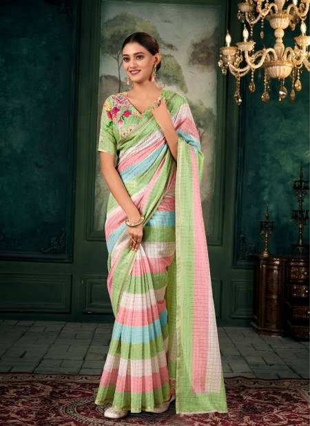 Meghdhanush By Rajpath Chanderi Linen Printed Casual Wear Bulk Saree Orders In India