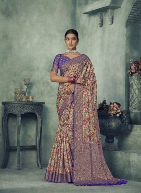 Navyaa By Pankh Fancy Tissue Silk Digital Print Saree Wholesale In India