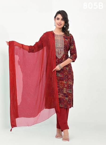 Label Khoj 805 A To 805 C Model Kurti With Bottom Dupatta Exporters In India
