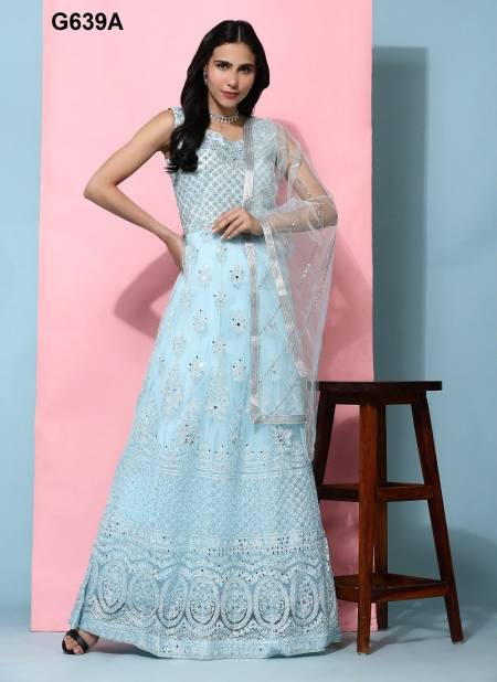 G639 A To D By Amoha Net Gown Wholesale Clothing Distributors In India