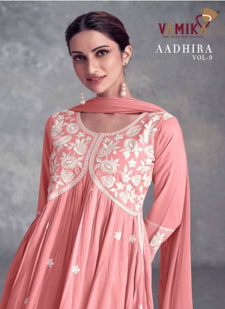 Aadhira Vol 9 By Vamika Heavy Rayon Lakhnavi Readymade Suits Wholesale Market In Surat