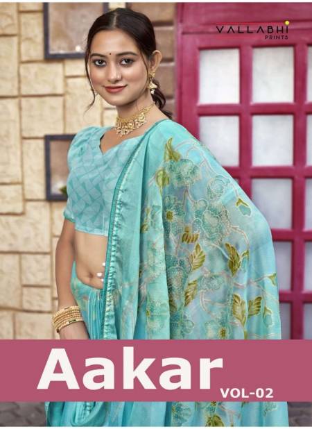 Aakar Vol 2 By Vallabhi Chiffon Printed Daily Wear Sarees Wholesale Market In Surat