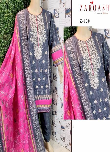 Aaliya Vol 8 By Zarqash Embroidery Muslin Cotton Pakistani Suits Wholesale Shop In Surat
