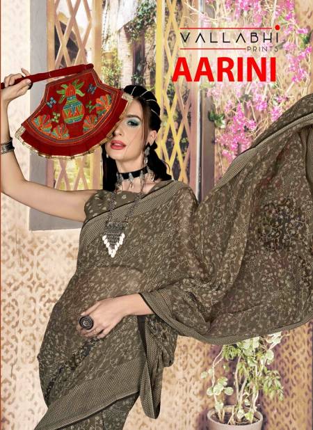 Aarini By Vallabhi Georgette Printed Daily Wear Sarees Wholesale Market In Surat