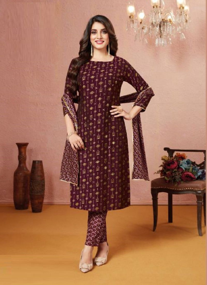 Aarvi Rangrez 1 Wholesale Kurti With Bottom Dupatta Collection