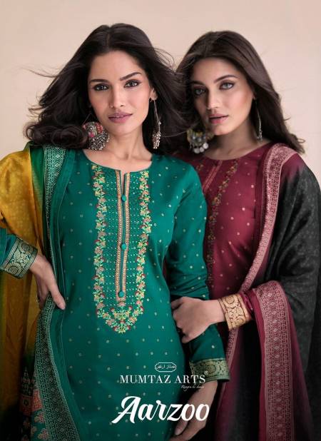 Aarzoo By Mumtaz Embroidery Jam Satin Designer Salwar Suits Wholesale Price In Surat
