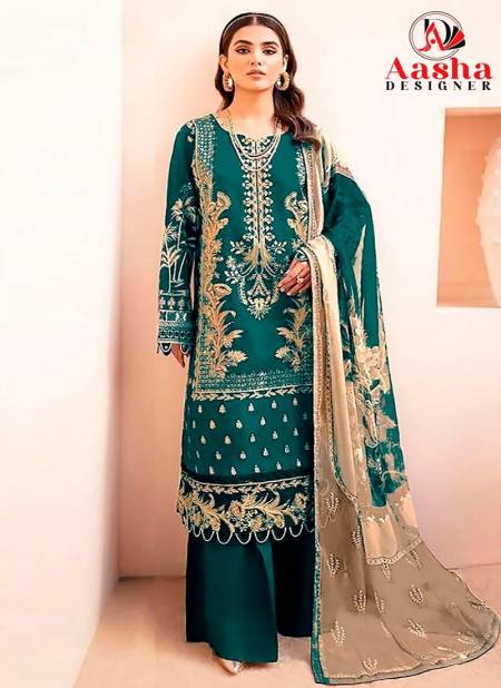 Aasha 1065 A And D Embroidery Cotton Pakistani Suit Wholesale Price In Surat
