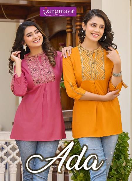 Ada By Rangmaya Rayon Designer Western Ladies Top Wholesale Shop In Surat