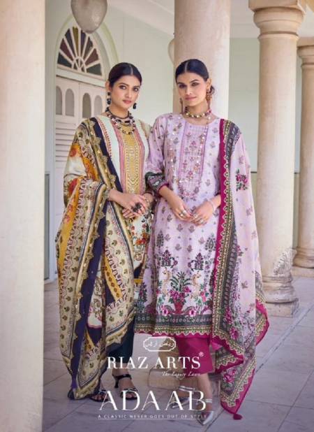 Adaab By Riaz Lawn Cambric Printed Dress Material Wholesale Market In Surat With Price