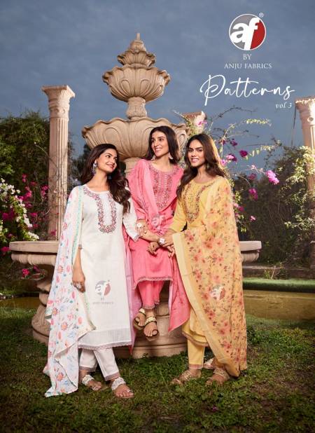 Af Patterns Vol 3 By Anju Pure Cotton Designer Kurti With Bottom Dupatta Wholesale Price In Surat
