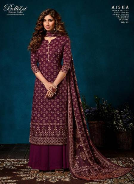 Aisha By Belliza Pure Pashmina Dress Material Wholesale shop In India