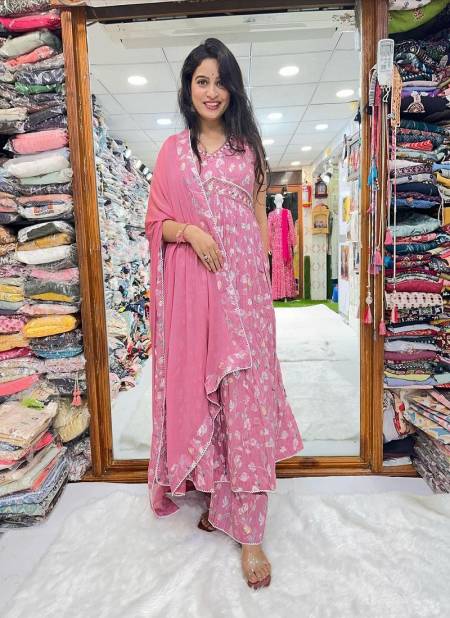 Akshar Designer Alia Cut Pure Cotton Top With Bottom Dupatta Wholesalers in Delhi