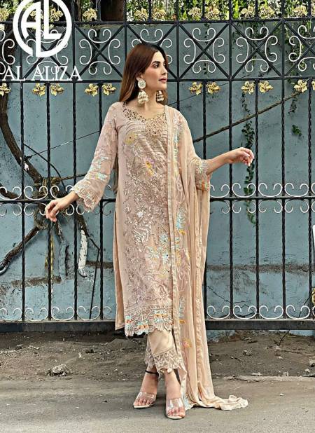 Al Aliza Block Buster Hits 2 Fancy Latest Designer Festive Wear Heavy Georgette With Heavy Embroidery Work Pakistani Salwar Suits Collection
