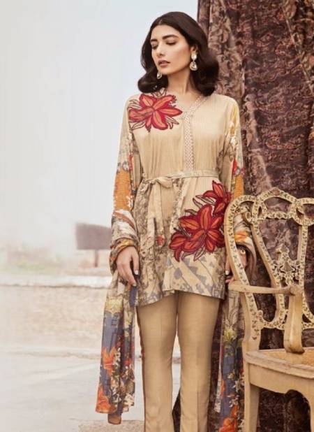 Al Safa Sana Safinaz 5 Latest Fancy Designer Japan Stain Silk Digital Print With Embroidery Pakistani Salwar Suits Collection
