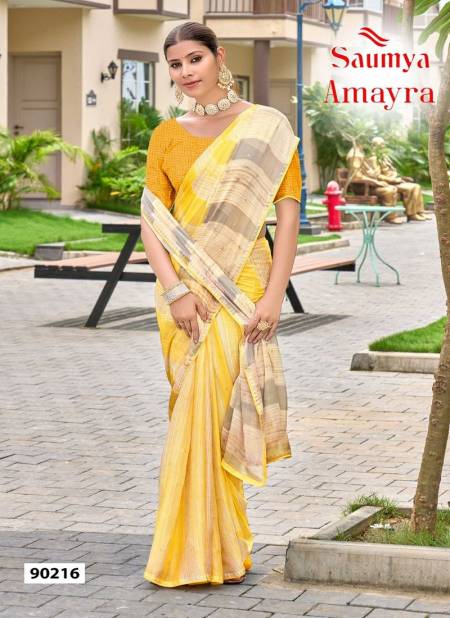 Amayra By Saumya Chiffon Brasso Sarees Wholesale Printed Sarees Wholesale Price In Surat