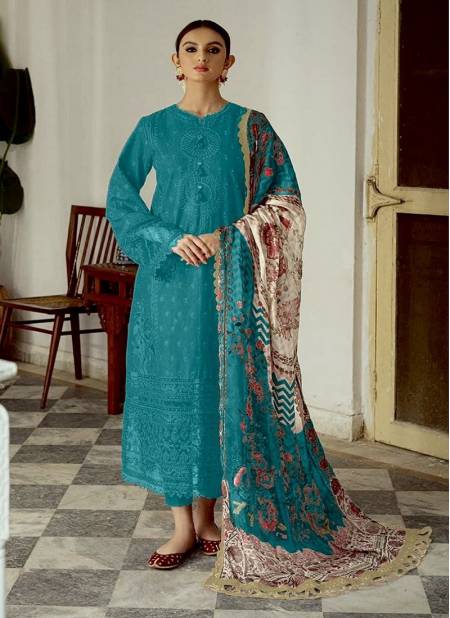Anamsa 445 A To D Rayon Cotton Embroidery  Pakistani Salwar Suits Wholesale Shop In Surat
