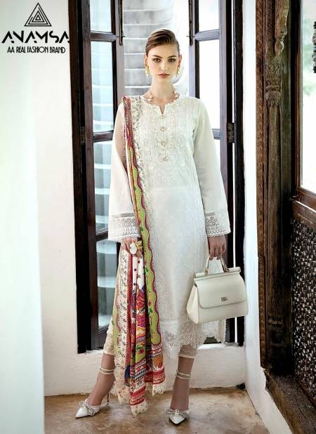 Anamsa 481 Rayon Cotton Embroidery Pakistani Suit Wholesale Price In Surat