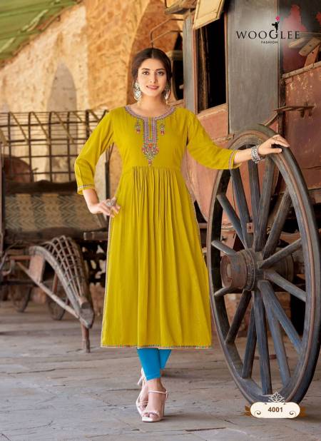 Ananta By Wooglee Rayon Designer Kurti Wholesale Clothing Suppliers In India
